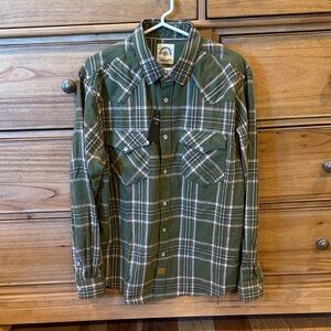 Olive Plaid Men's Casual Shirt